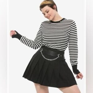 Royal Bones by Tripp Black Mini Skirt with Chain